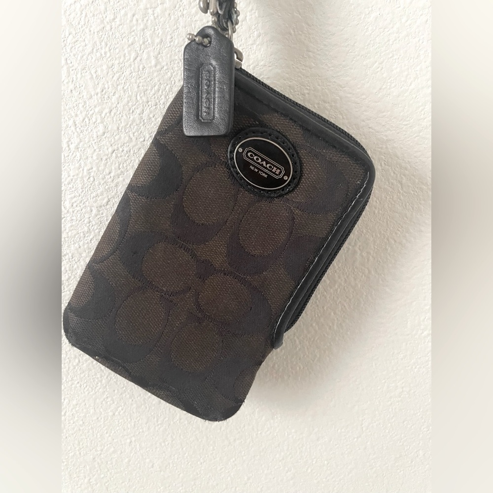 Coach wristlet, credit card purse black